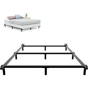 7 Inch Full Size Metal Bed Frame for Box Spring and Mattress, 9-Leg size full